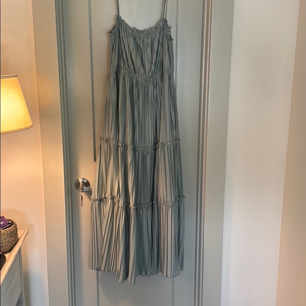Light Green Pleated Sundress
